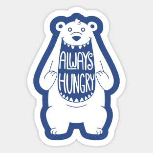Always hungry bear Sticker
